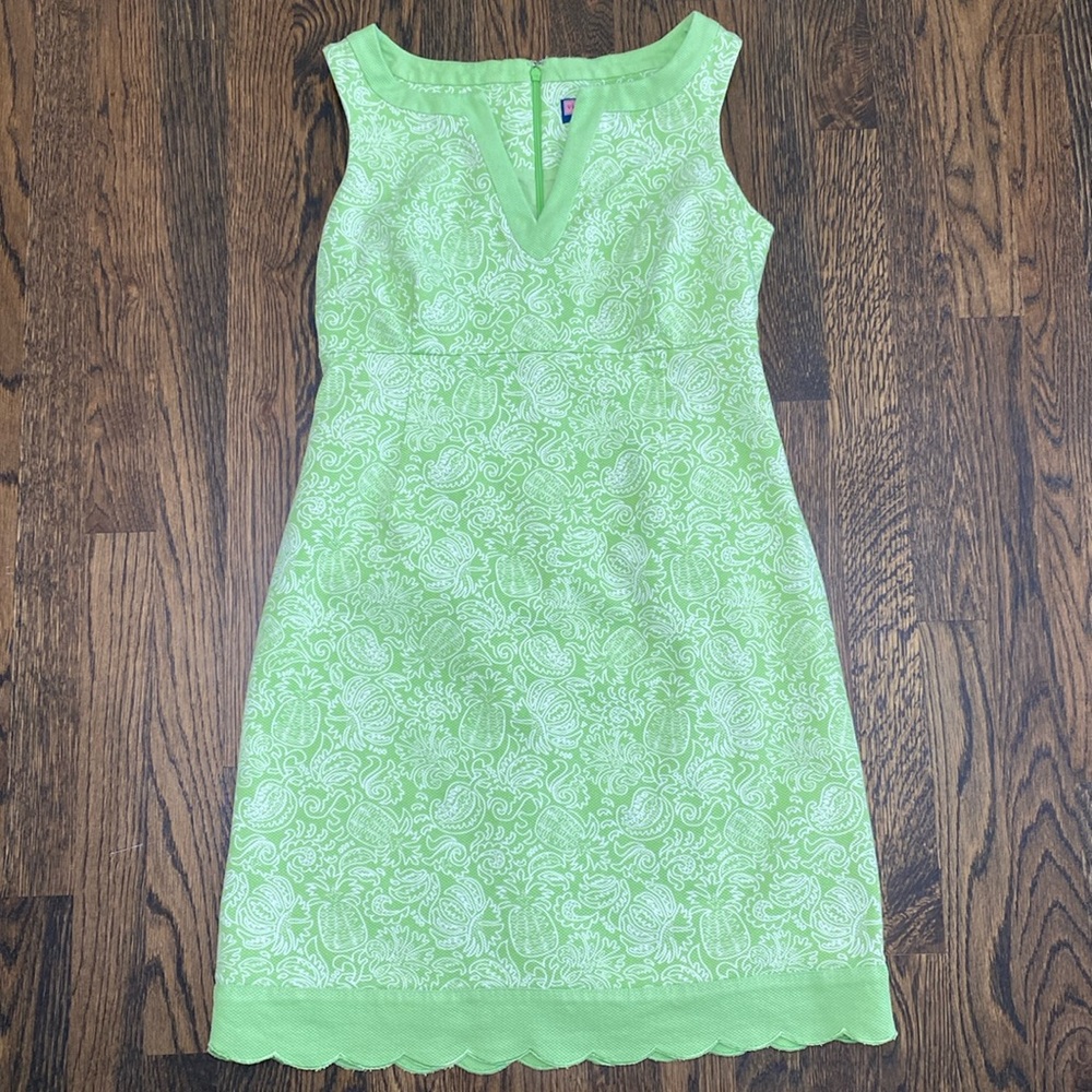 Vineyard Vines Women’s Lime Green Pineapple Dress size 6